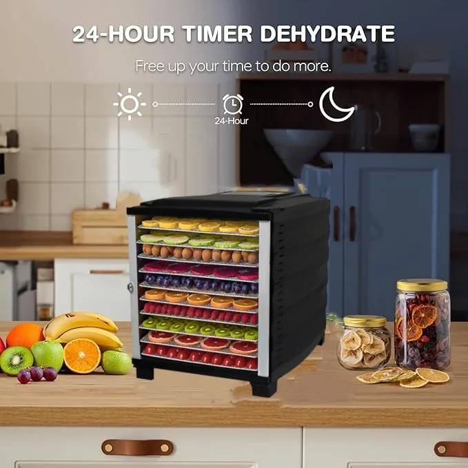 Dried Fruit Machine Household Vegetable Dehydrator Stainless Steel Ten-Layer Air Dryer