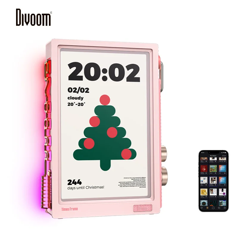 Divoom Times Frame 10.1'' Gaming Screen WiFi Smart HD Pixel Display, DIY Clock, Crypto/Stock Ticker, Weather Calendar Desk Gift