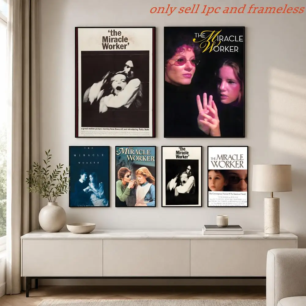 Classic Movies T-The Miracle Worker Poster Aesthetic Painting Wall Art Poster Home Bedroom Living Room Decor
