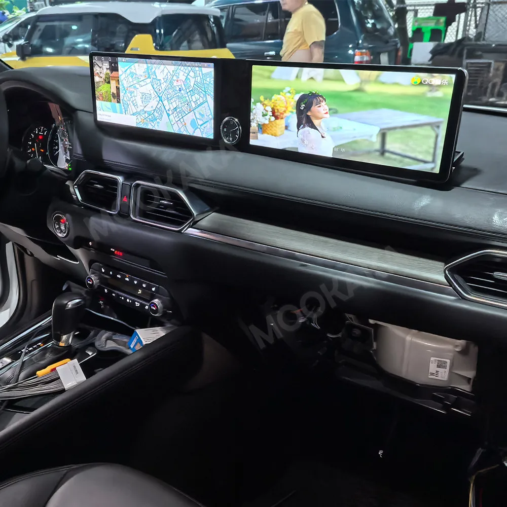 

24.6" Dual Screen Carplay Car Radio For Mazda CX5 CX-5 2017-2025 Android Auto Stereo Multimedia GPS Navi Tape Recorder Head Unit