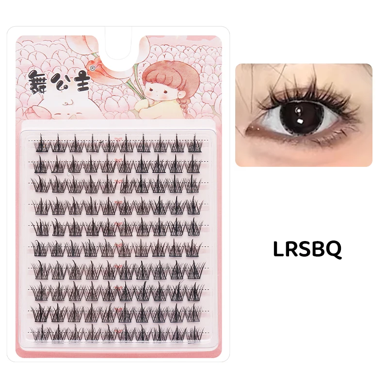 DINGSEN 10 Reihen Natürliche DIY Wimpernbüschel Einzelne Wimpern Anime Falsche Wimpernbüschel Handgefertigte Wimpernverlängerungs-Sets – Detail 28