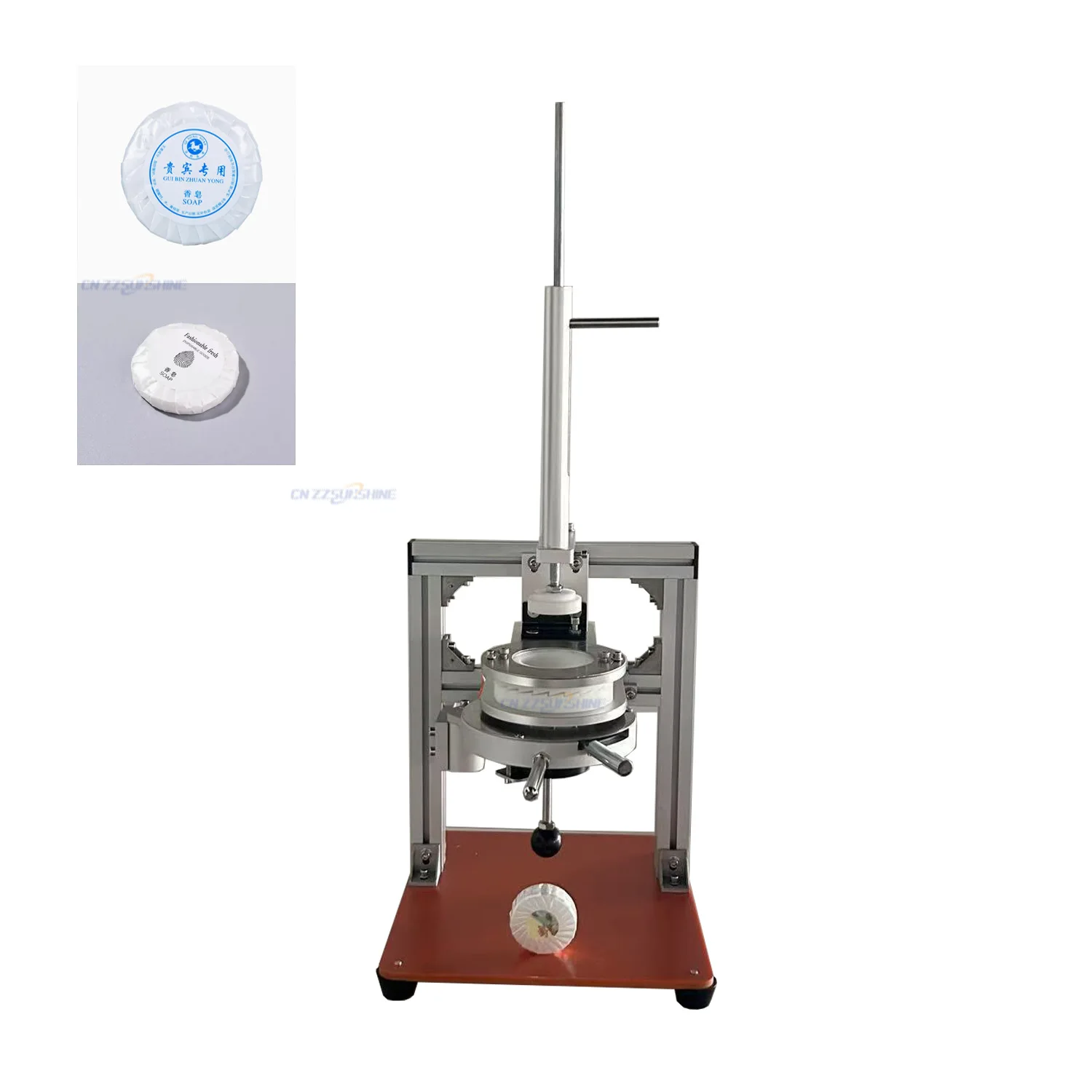 Mini confezionatrice per sapone pieghettato da bagno rotondo per pulizia WC dell'hotel