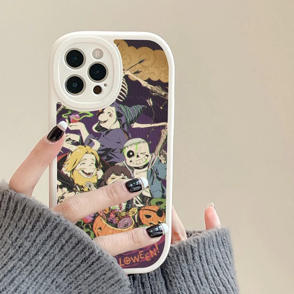 Classic Game U-Undertale Phone Case Hard Leather For IPhone 16 15 14 13 12 Mini 11 14 Pro Max Xs X Xr 7 8 Plus Fundas