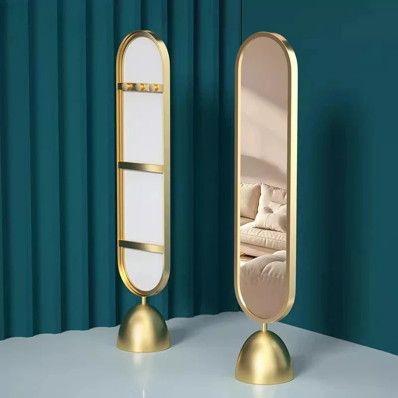 

rotatable floor mirror household full-body mirror coat rack hanger integrated full-length mirror