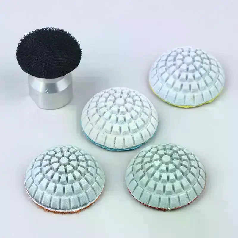 

1 шт., влажная полировальная подушечка, изогнутая шлифовальная головка для полировки мрамора, гранита, изогнутая поверхность, камень
