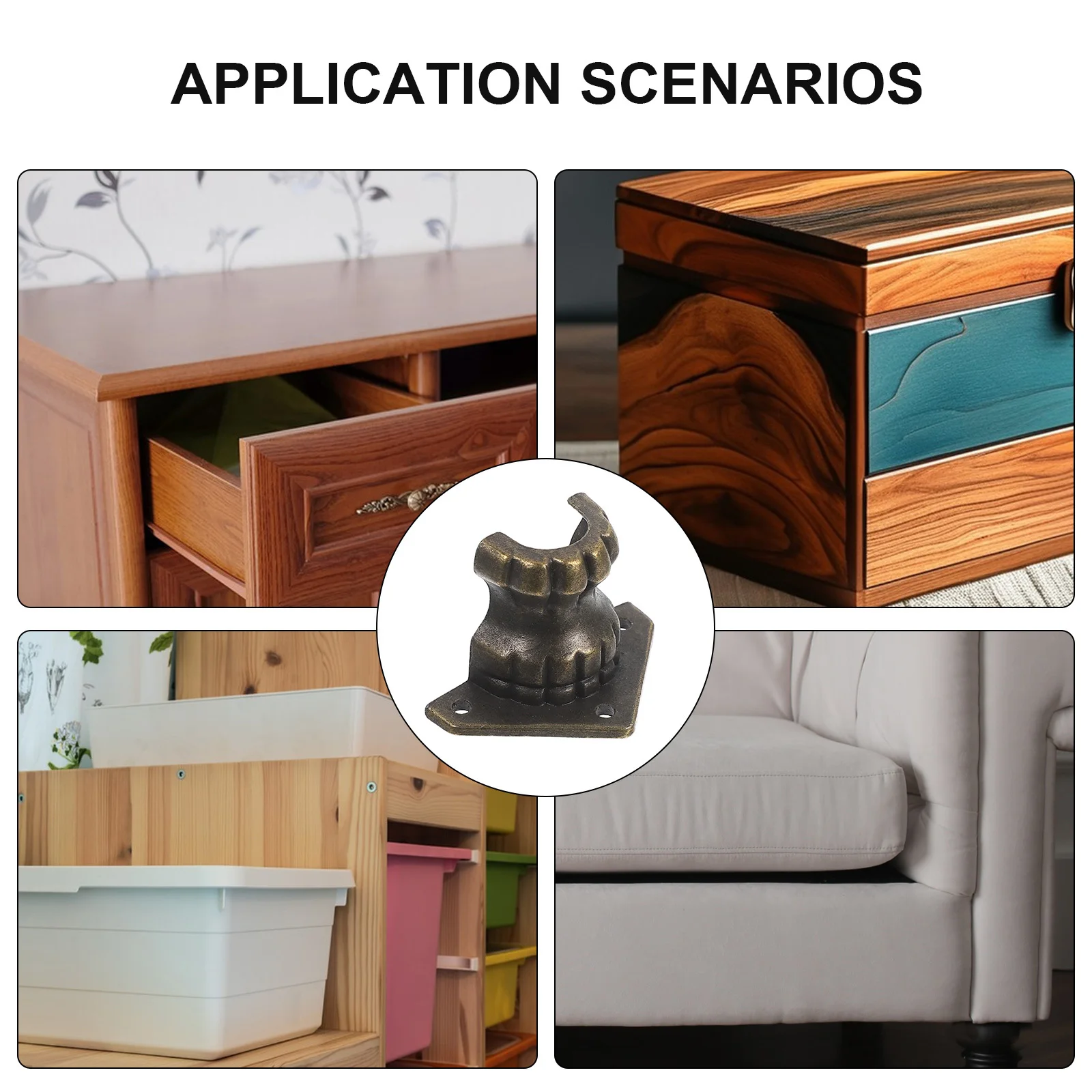 4 قطعة أرجل قطع الأثاث أقدام معدنية لخزانة طاولة القهوة واقيات زوايا سبائك الزيتون الأخضر الأجهزة أرجل الزخرفية