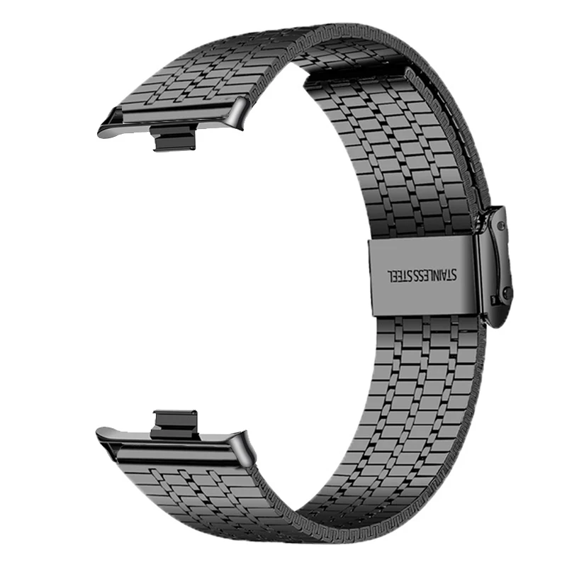 سوار لساعة Xiaomi Mi Band 9 Pro من الفولاذ المقاوم للصدأ لساعة Redmi 4 حزام معدني Correas reloj لـ mi band 8 pro Correa