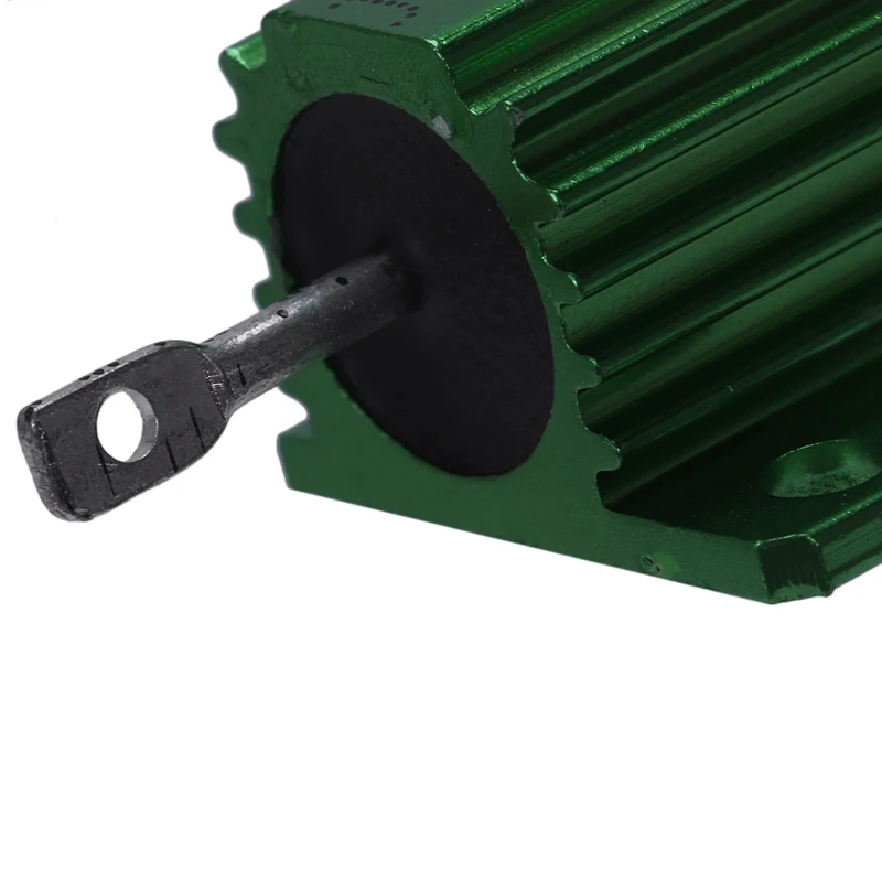 Resistenza di potenza a filo avvolto con guscio in alluminio da 2 pezzi verde 100W 100 Ohm e 50W 25 Ohm