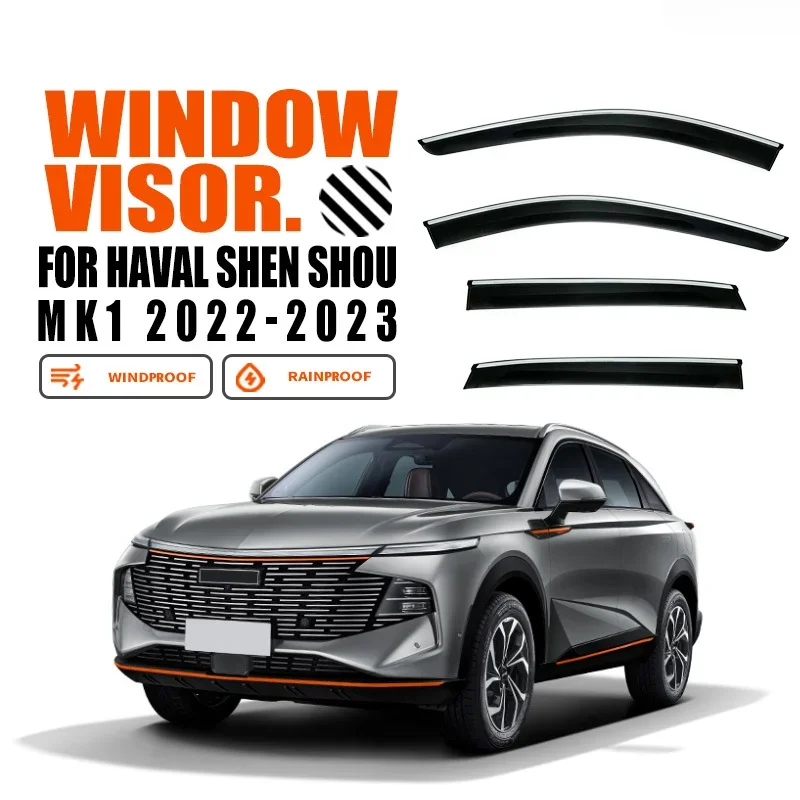 Fit For Great Wall HAVAL Shen shou Window Visor Awnings Shelters Sun Rain Mirror Eyebrow Wind Deflector