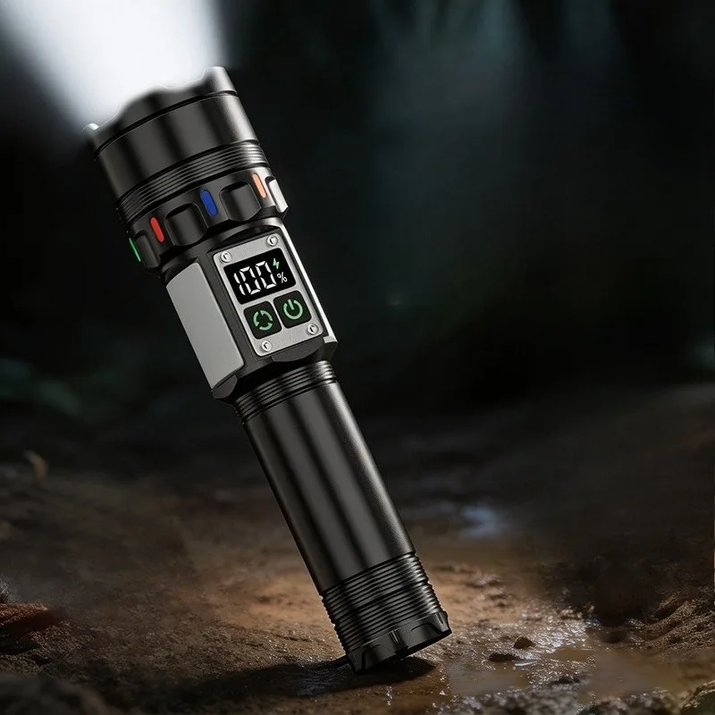 New Mini Portable Flashlight Super Bright Laser Long Range Rechargeable Durable Multifunctional Light for Home Outdoor