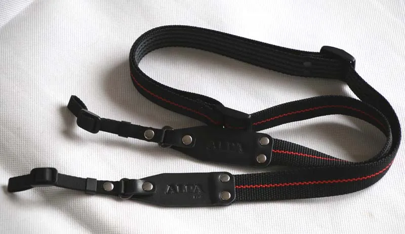 شريط كاميرا اليدوية الكتف حزام حبل النايلون مع رئيس الجلود للكاميرا Alpa حزام عريض تقليد انزلاق حزام الكتف