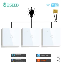 BSEED Wifi 1/2 ๊ฐฑ ํฐ์น ์ค๋งํธ ์ค์์น, 3 ๋ฐฉํฅ ๊ณ๋จ ํฐ์น ์ค์์น, ํฌ์ผ ์ค๋งํธ ๋ผ์ดํ ์ฑ ์ ์ด, ์บํจ์ํฐ ์ ๋ฆฌ ํจ๋ ํฌํจ, 3 ํฉ