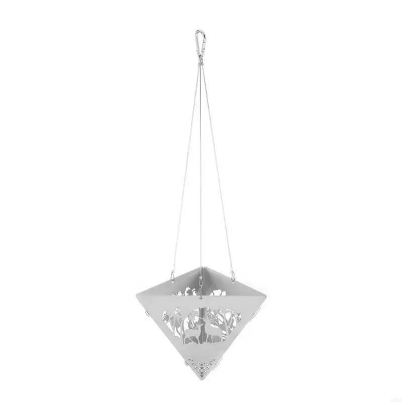 J2HE 1 Set for Triangle Hanging Campfire Pit Camping Stove Stand Frame Rack Stainless Steel Mesh