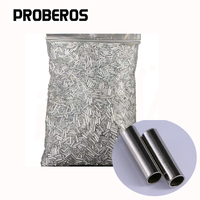 PRO BEROS 100Pcs Fishing Line Tube Connectors Single Barrel Crimp Sleeves Copper Crimping Loop Sleeve 12 Size Fishing Tackle Kit