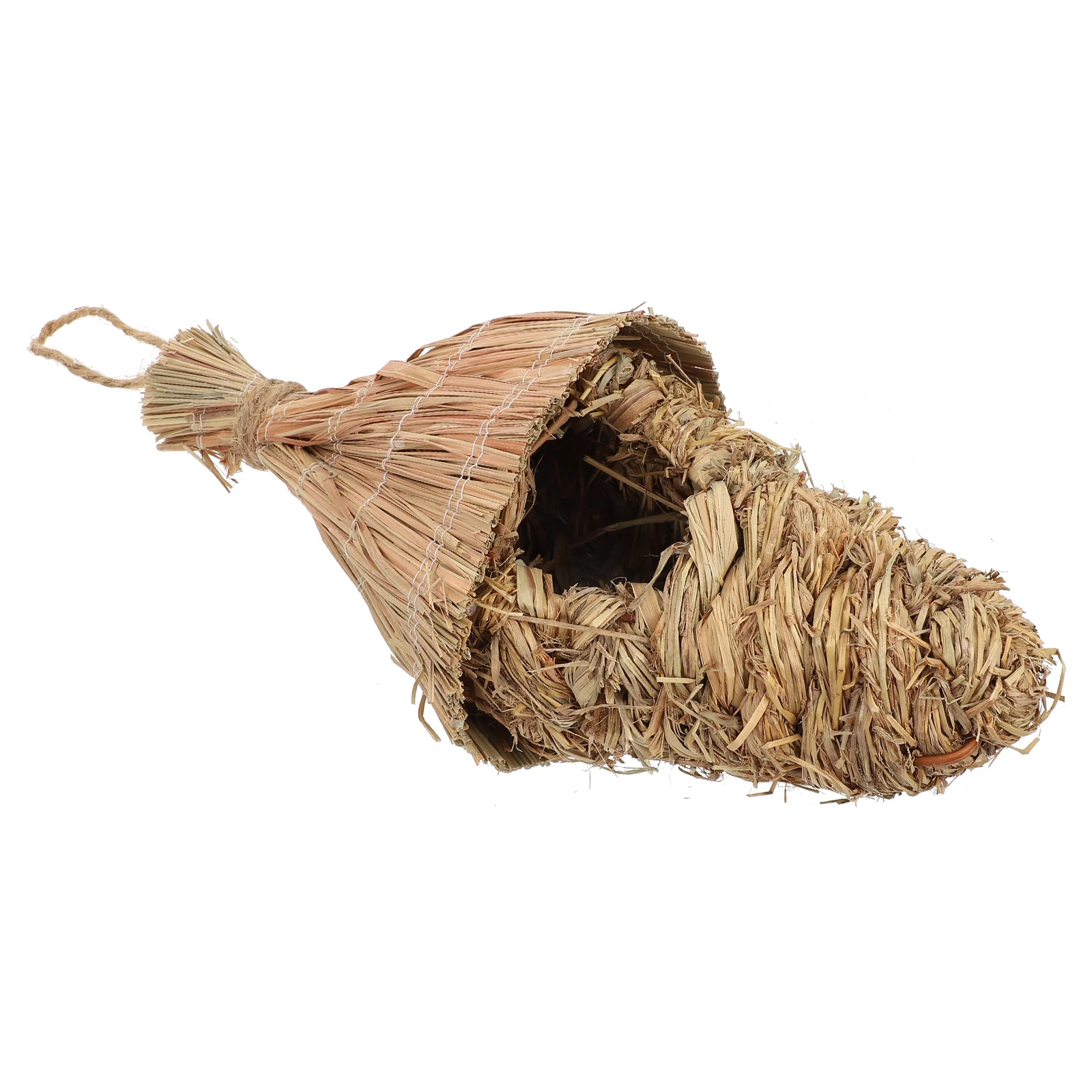 

Straw Bird Nest Sweet Cone Shaped Pet House Natural Material Nests Hanging Parrot Grass Large Breeding Home Garden Birdcage Pet