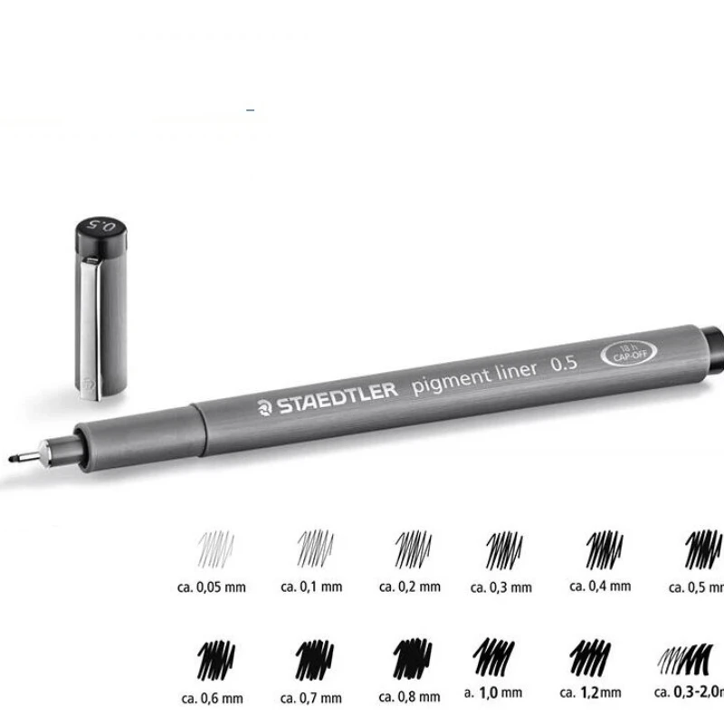 Staedtler Multi Size Needle Pen Pigment Fineliner Waterproof Fine Line Sketch Outline Pen Drafting Student Artist Drawing Tools
