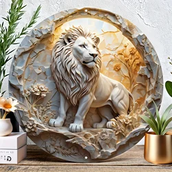 Metal Wall Art Sign -Round Vintage Theme Decor - Waterproof Home Bar Camping Bathroom Door Aesthetic Poster - Unique Gift Idea