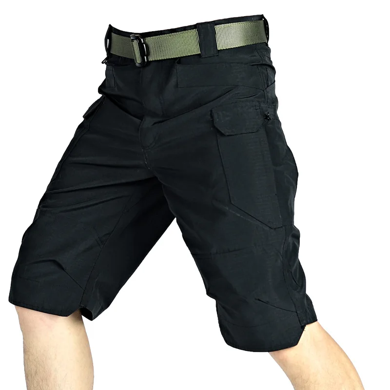 Tactical Multi-Bolso Calças, Shorts Xadrez Resistente ao Desgaste, Macacão Impermeável, Calças de Cinco Pontos, X7