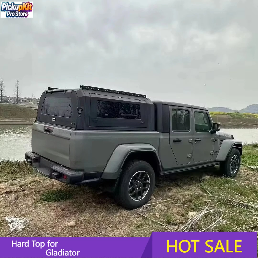 

Алюминиевый жесткий тент-кемпер для Gladiator с раздвижными боковыми окнами и запираемым верхом для кузова пикапа