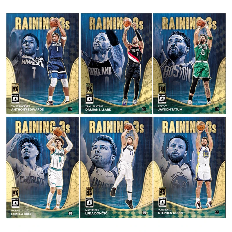 

Домашняя карта Panini Basketball Star Card Edwards Lillard Tatum Doncic Curry Lamelo Ball, коллекционная карта, игрушки в подарок