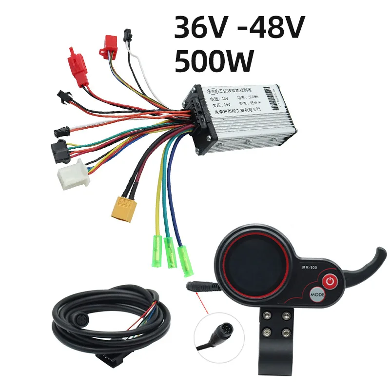 Smart Brushless 36V/48V 500W Controller MR-100 LCD Dashboard Kit For Kugoo M4 Electric Scooter Etc