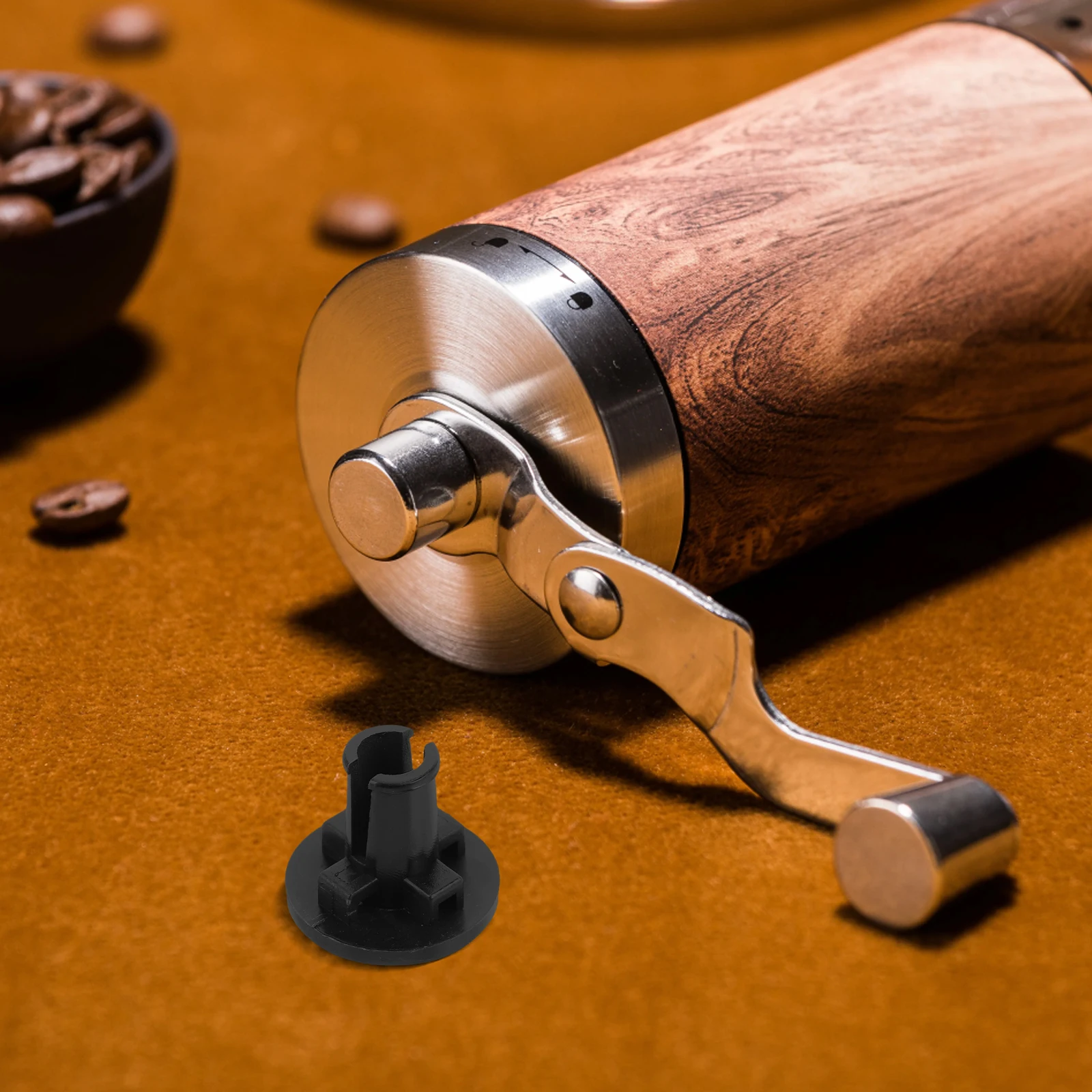 

4pcs Coffee Grinder Manual Fixed Core Pieces Black Nylon Lightweight Portable Hand Crank Mill Parts Replacement Ceramic