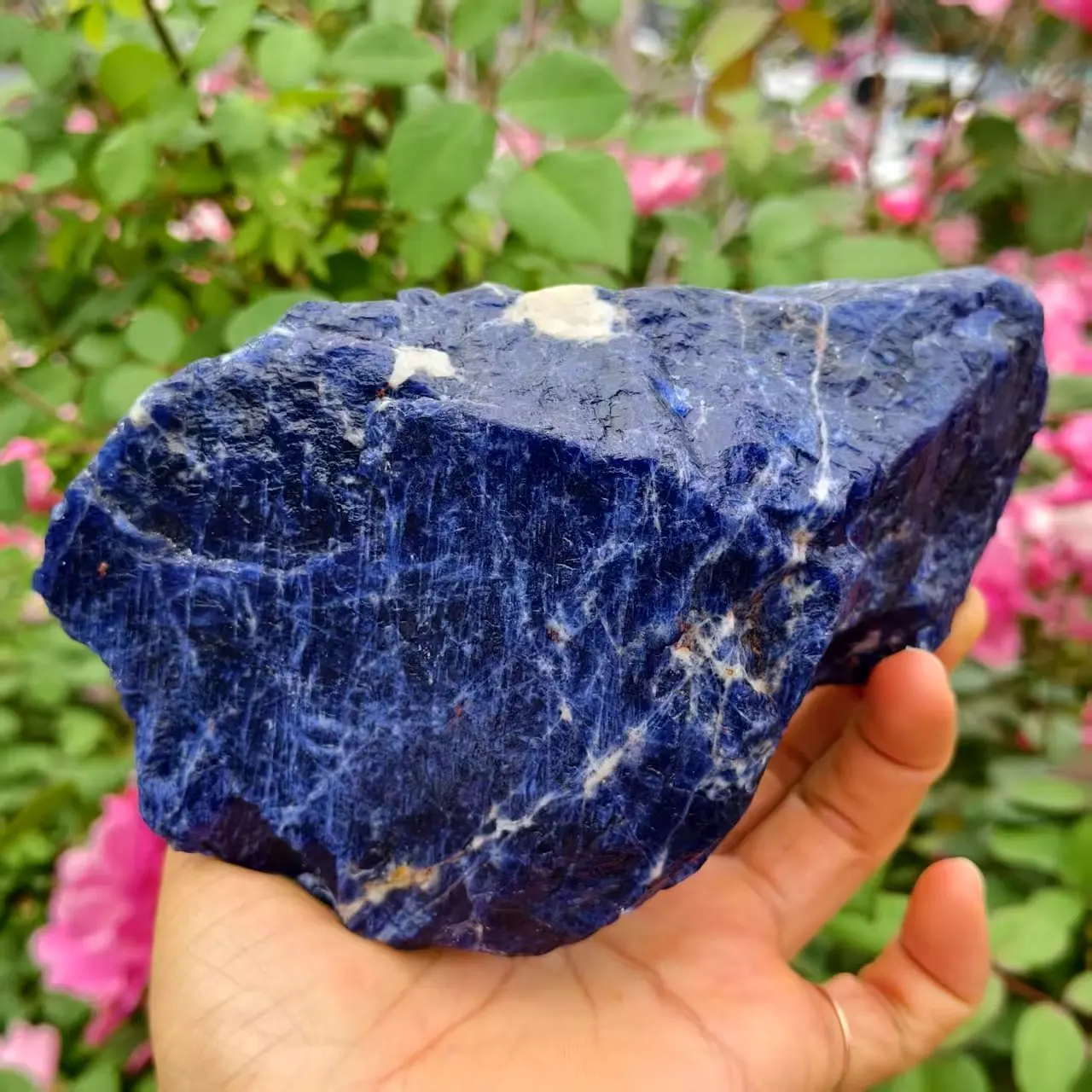 

Natural Formed! Blue Sodium Stone Rough Rock, Quartz Crystal Blue Ore, Mineral, Reiki, Therapeutic, Demagnetized Ore