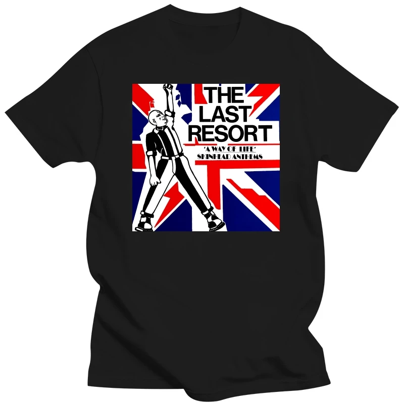 The Last Resort (White) T SHIRT Official - skinhead oi punk