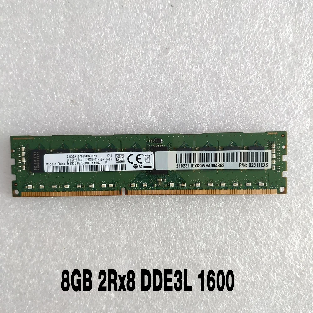 1PCS RAM 8G REG ECC Server Memory For Samsung M393B1G73EB0-YK0 8GB 2Rx8 PC3L-12800R DDE3L 1600