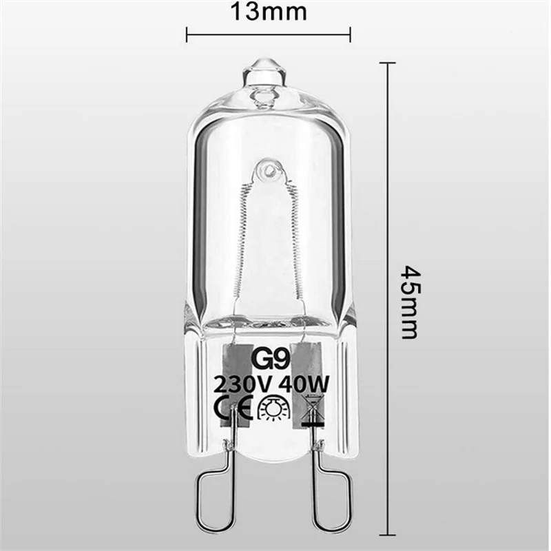 5/10PCS G9 220V หลอดไฟ LED ใส่ลูกปัดคริสตัลโคมไฟหลอดไฟฮาโลเจน Eco หลอดไฟฮาโลเจนแคปซูล 18W 20W 25W 40W 60W