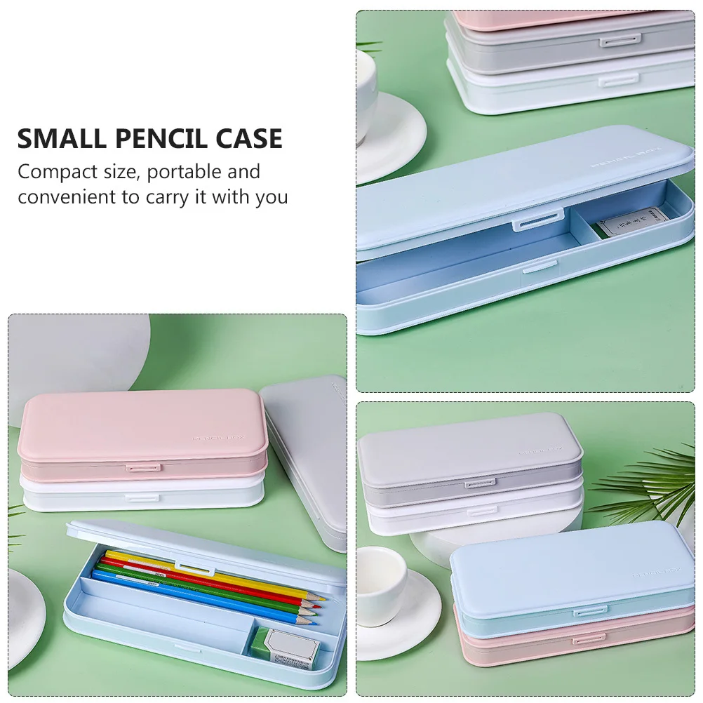 

2Pcs Durable Pen Storage Case Portable Compact Multi-Functional Stationery Design Pencil Holder for Students