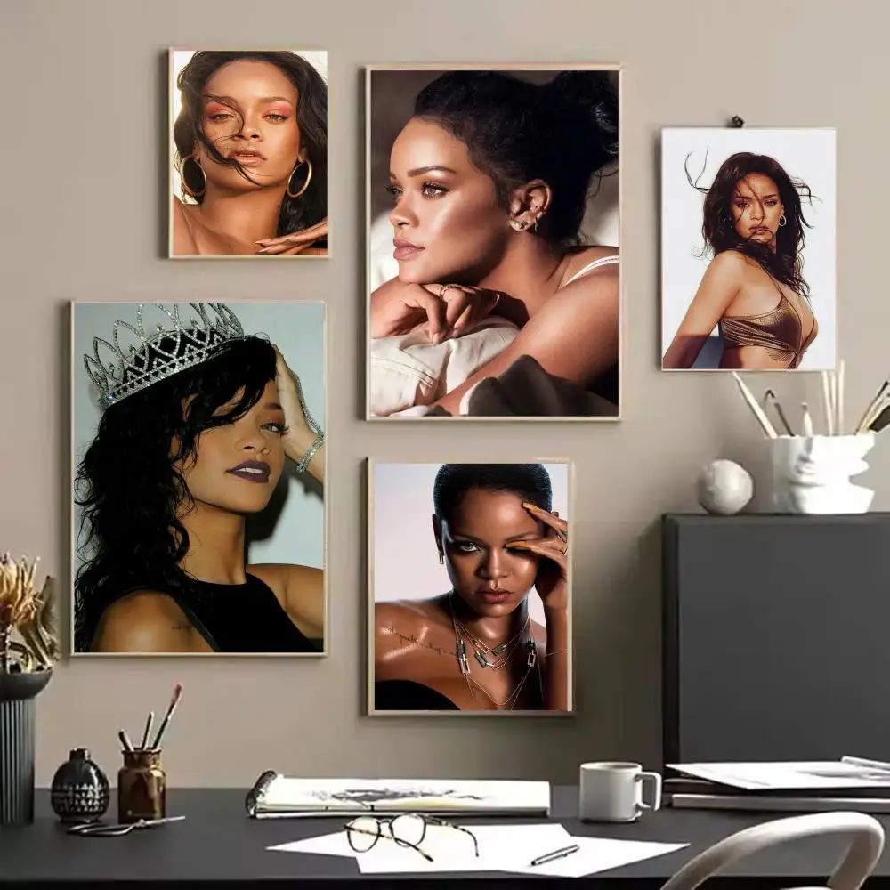 ملصقات ملصق R-Rihanna عالية الدقة مقاومة للماء لوحة فنية جدارية لغرفة النوم وغرفة المعيشة وديكور المنزل هدية تزيين #2