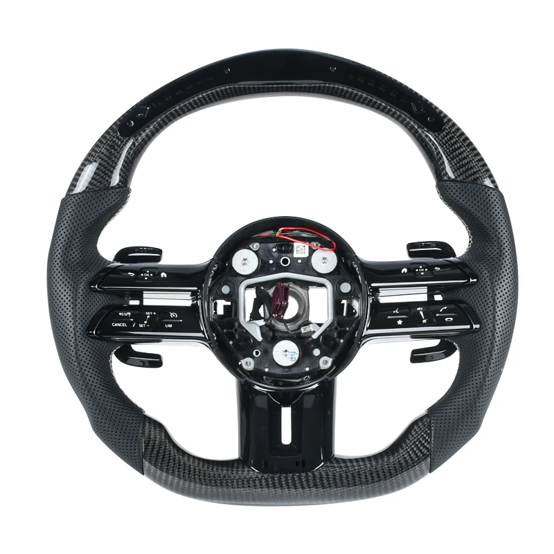 Customized LED Carbon Fiber Car Steering Wheel For Mercedes Benz C E S Class AMG GT50 W206 W213 W223