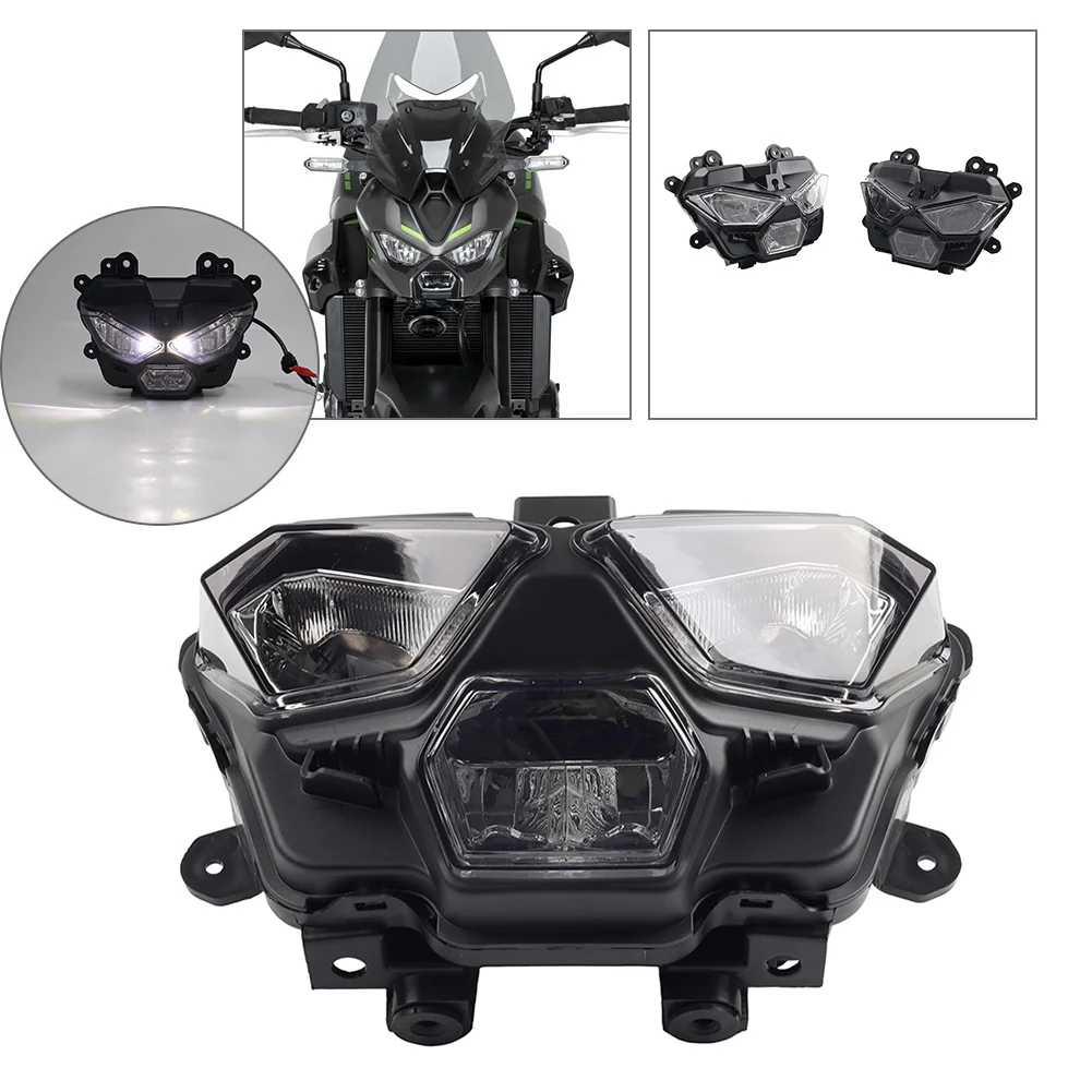 1Pc Motorbike LED Front Headlight Head Lamp Light Assembly For Kawasaki Z900 Z 900 2025 2026 Smoke/Clear