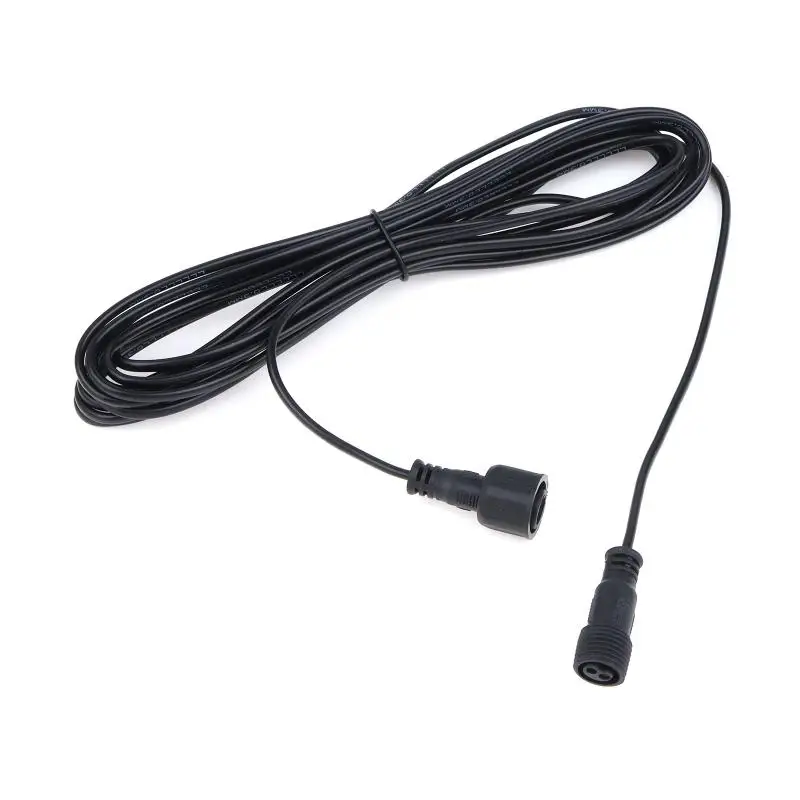 【S】5M Low Frequency Universal Solar Spotlights Waterproof Cord Extension Cable 2Pin Male To Female Connector Floodlight Cable