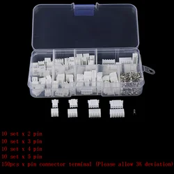 1Box JST-XH Kit 2/3/4/5Pin XH2.54MM Terminal Housing PCB Header Wire Connectors