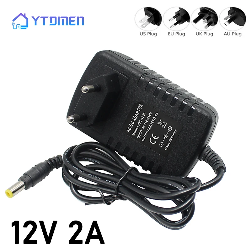 24W 12V 2A Power Adapter AC 100V-240V DC 12V Charger for Chuwi Herobook pro+ 13.3 Cube i7 Stylus CHUWI Lapbook SE 13.3 Teclast