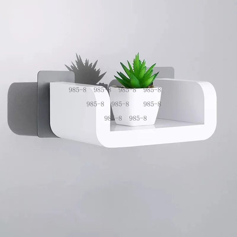 Self Adhesive Wall Mount Bathroom Shelf, 17/32/47cm White Shampoo Towel Storage Organizer Bracket