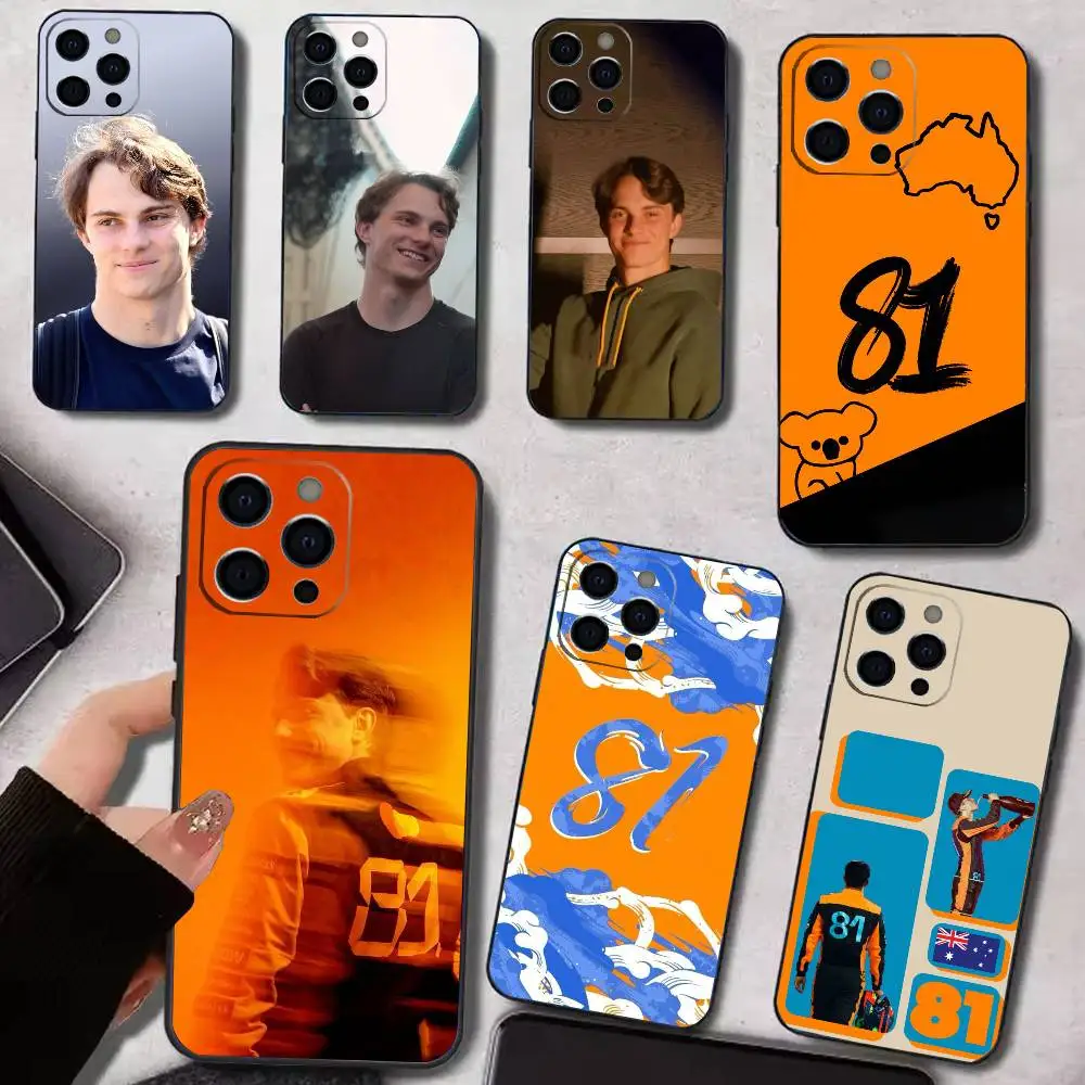 حافظة هاتف Oscar P-Piastri 81 من السيليكون الناعم لهاتف آيفون 17 16 15 14 13 12 11 X XR Plus Pro Max Plus