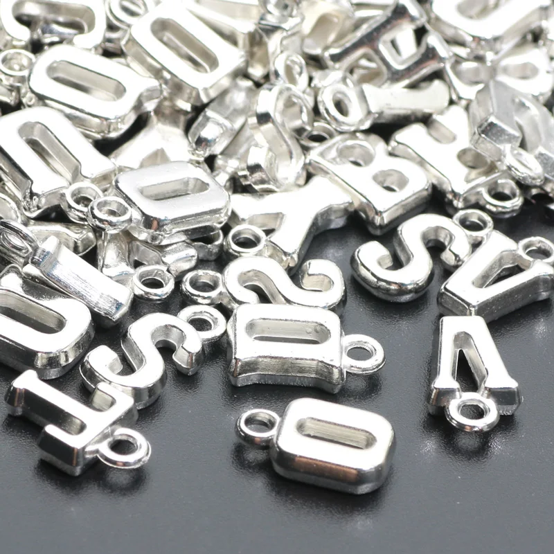 Random Mixed Letters Pandents Loose Spacer Beads Necklaces 5-16mm 50pcs Acrylic Beads For Jewelry Making DIY Jewelry Accessories