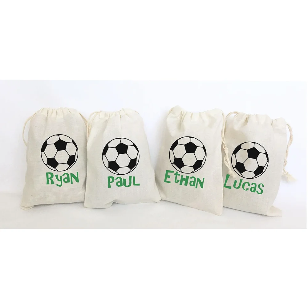 

Custom 4Pcs Soccer Favor Bags Football Themed Birthday Party Gift Accessories Sports Team Competition Prize Football Season Gift