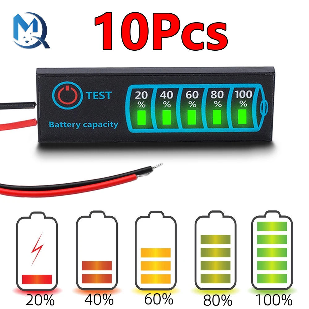 2S-8S 18650 Li-ion Lipo Lithium 5-30V Lead Acid Battery Level Indicator Tester LCD Display Meter Module Capacity Voltage Meter