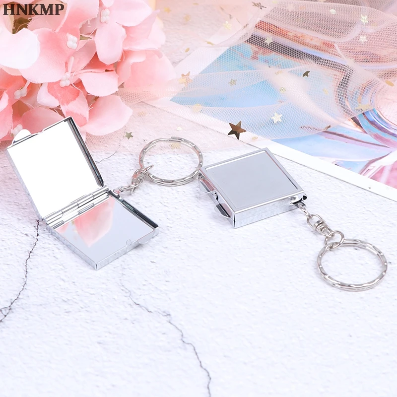 

TSHOU694 Makeup Cosmetic Folding Portable Compact Pocket Makeup Mirror Lady Mini Personalised Key Ring Keychain