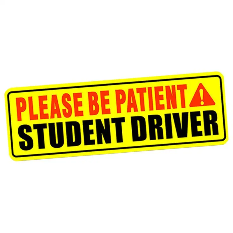 

Student Driver Sticker Reflective Safety Magnet Warning Reusable For New Learner Warning Rookie Driver Bumper Sticker Removable