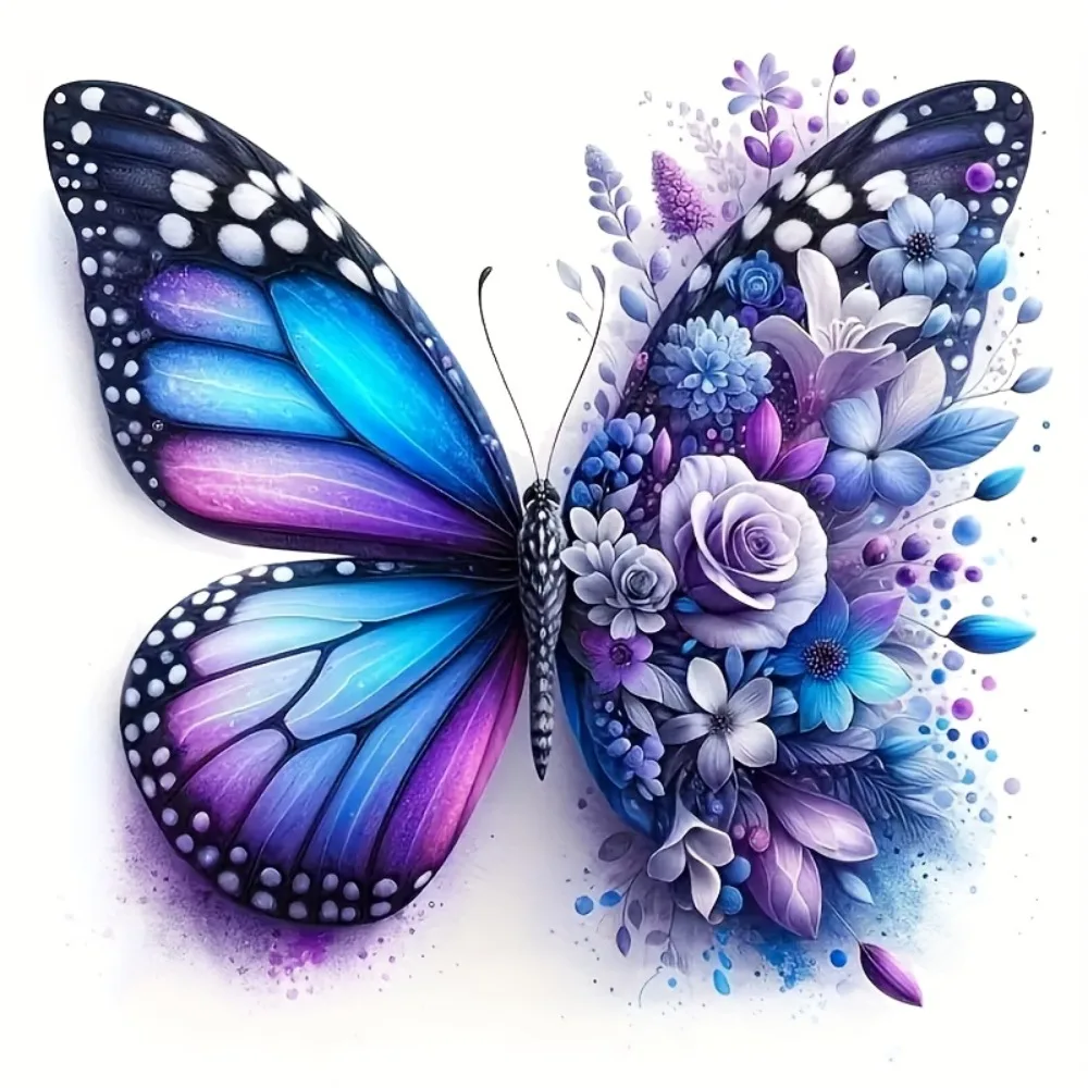 

a Lovely Butterfly And Flower Vinyl Decal Self Adhesive Sticker Perfect for Vehicles Laptops Trucks Motorcycles Windows