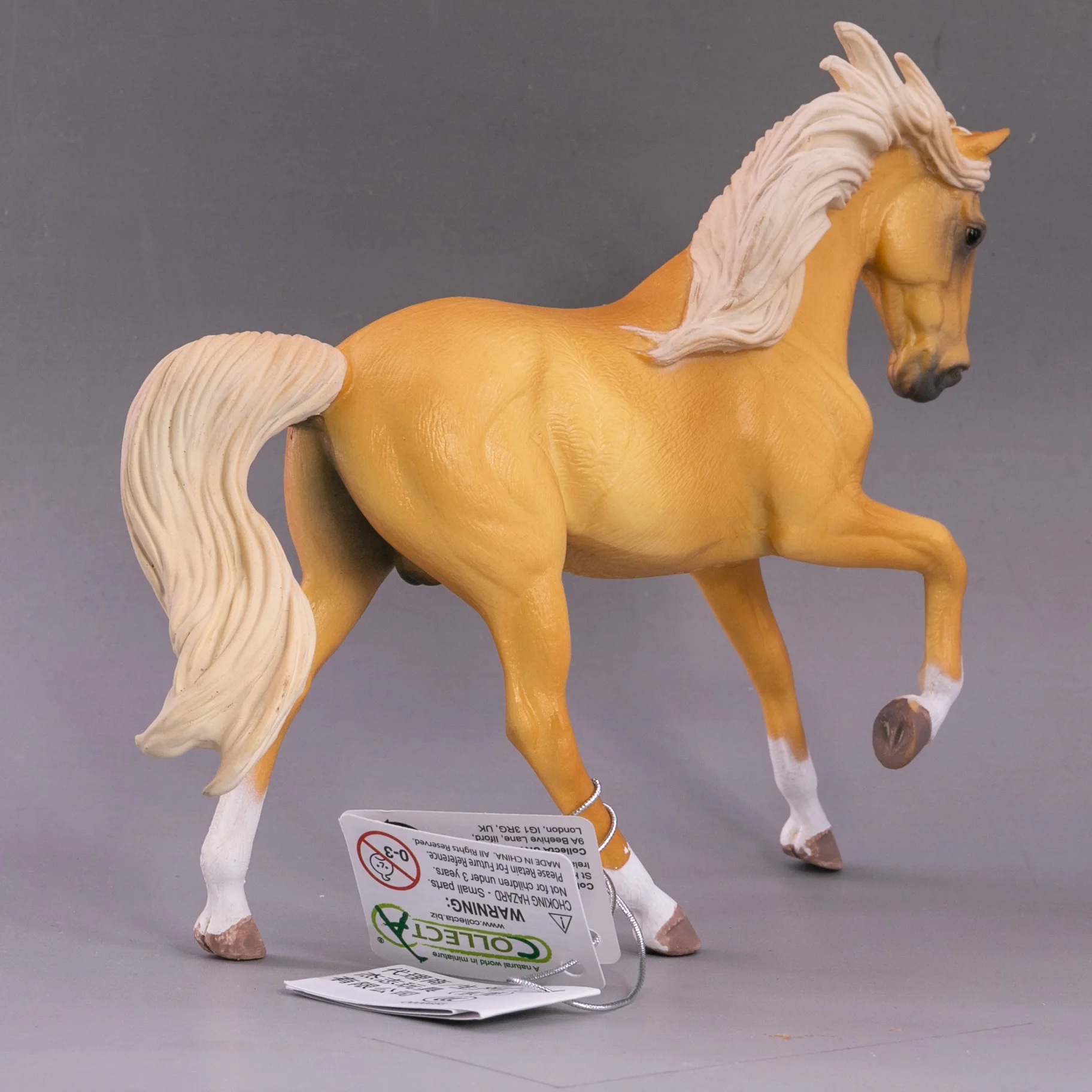 2023 CollectA Horse Country Farm Animals Andalusian Stallion Palomino 1:20 PVC Figure Model Toys for Boys and Girls #88984