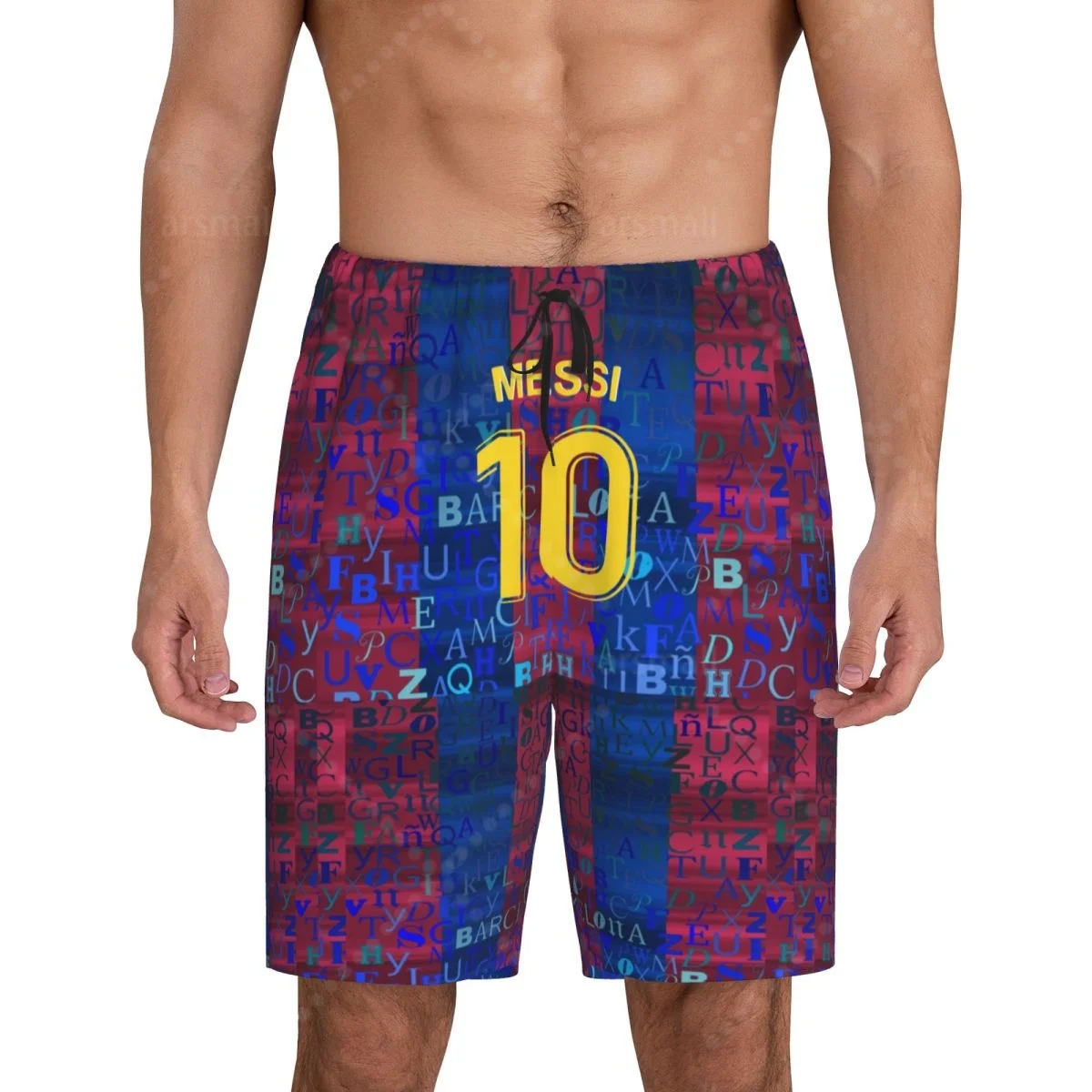 

Argentina Number 10 Football Soccer Men's Cool Flat Horn Shorts Street Stretch Shorts Beach Shorts Daily Wear Underwear