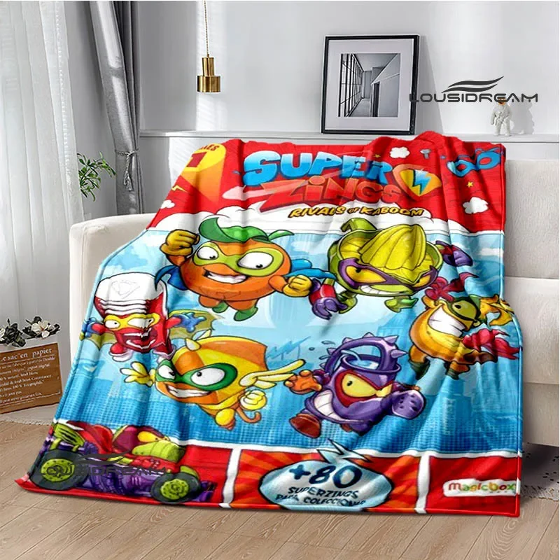 Cute cartoon Super Zings blankets picnic blanket Warm Flannel blankets Soft and comfortable blanket bed linings Birthday Gift