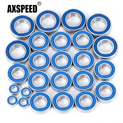 AXSPEED 25Pcs Wheel Hub Axle Blue Sealed Bearing Kit for Losi Super Baja Rock Rey 1/6 RC Car Upgrade Parts
