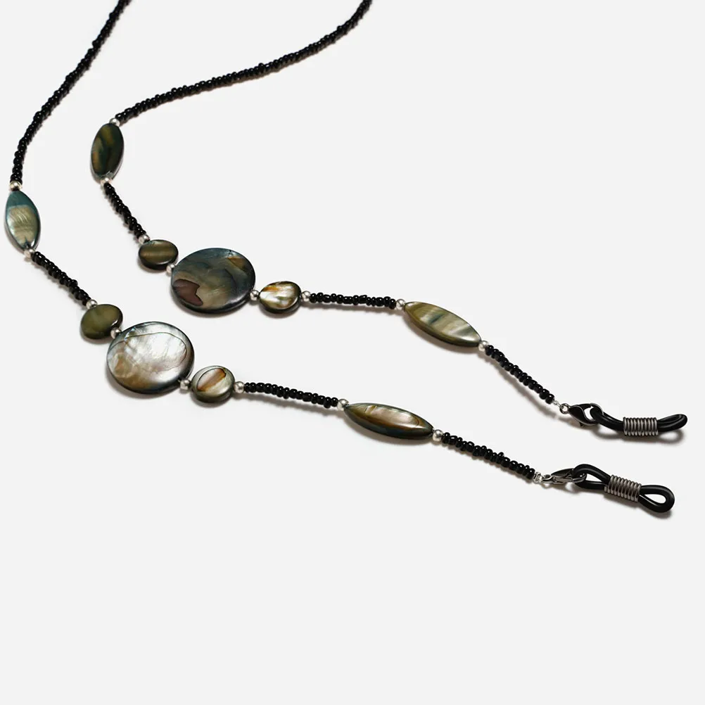 

2 Pcs Eyeglass Chain Glasses Cord Eyewear Safety Strap Holder Retainer Sunglasses Beaded Anti Skid For Sports
